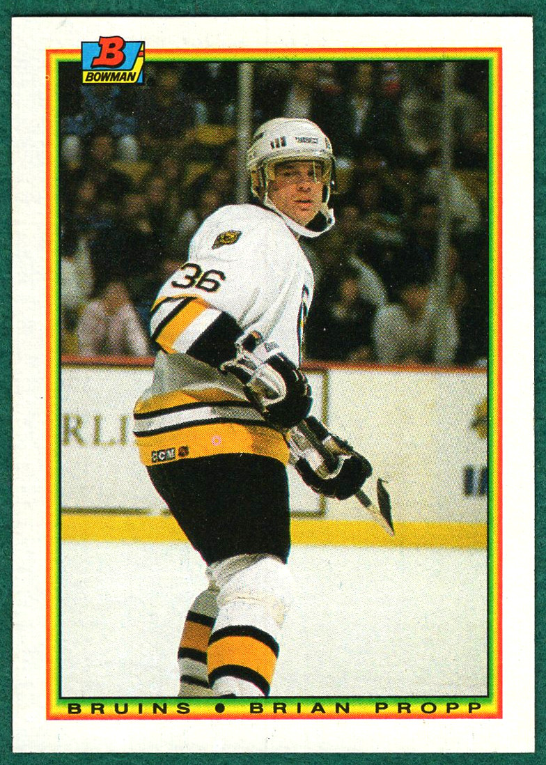 Brian Propp – 1990-91 Bowman #37 – Boston Bruins Hockey Card