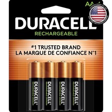 Duracell Rechargeable AA Batteries 4-Pack - Long-lasting Power Convenience