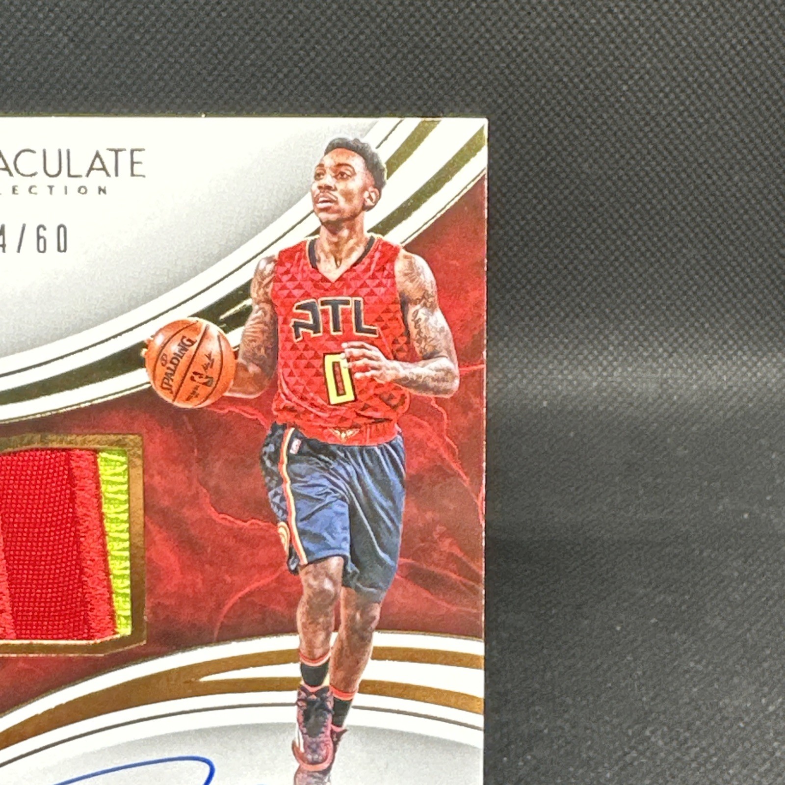 2014-15 Panini Immaculate Jeff Teague Game Worn Patch Auto /60 #PA-JTE Hawks view 5