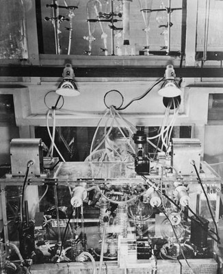 Cave' being used by a radiochemist at Argonne National Laboratory - Old Photo