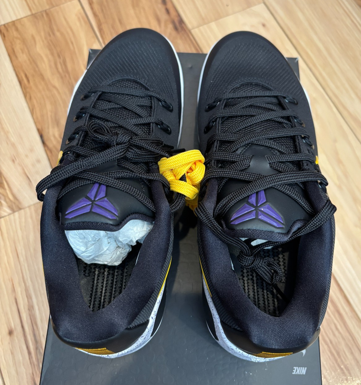 Nike Kobe IX Elite Low EM Protro Black Lakers White IH1401 002 Size 9.5 FULL BOX thumbnail 5