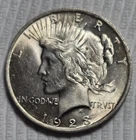 1923 P Peace Silver Dollar. Estimated Uncirculated Mint State 63. A0882