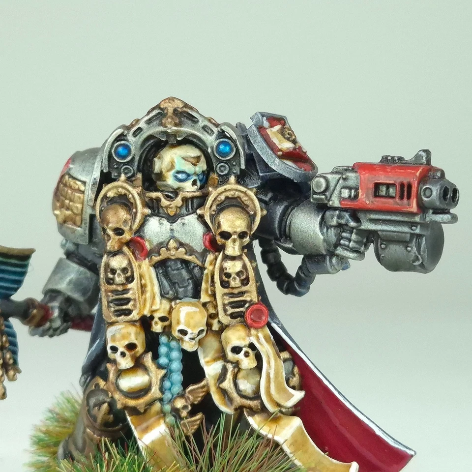 Capellán Caballeros Grises Pintado Tarento Marines Espaciales Warhammer 40k Foto 2 de 4