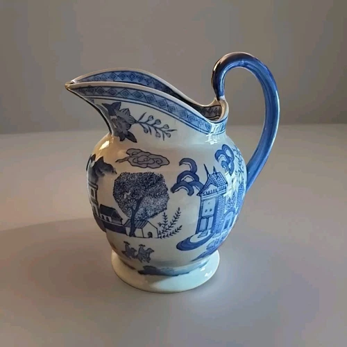 Chinoiserie Pitcher Blue And White Large Chinese