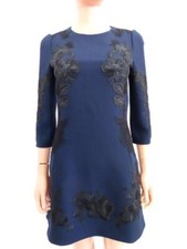 NWT Dolce & Gabbana Exclusive Navy/Black Lace Detail Dress 40/US 4 $2,595