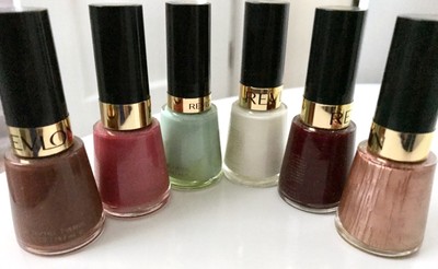 Revlon Nail Enamel Polish - Lot of 6 Colors Rare Shades - Minted Vixen Berry HTF
