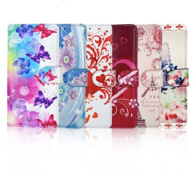 Floral Flip Wallet Leder Tasche Hülle für Apple iPhone 16 15 Pro 14 14 Plus 13