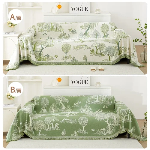 Green Misty Forest Sofa Cover Sofa Towel Blanket Room Couch Cover  Sofa Cover - Image 4 of 4