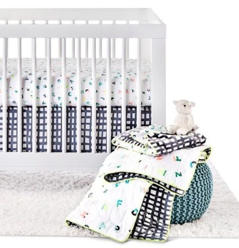 Oh Joy! for Target 4 piece Crib Set Neon Abc Alphabet Baby Bedding New Nursery