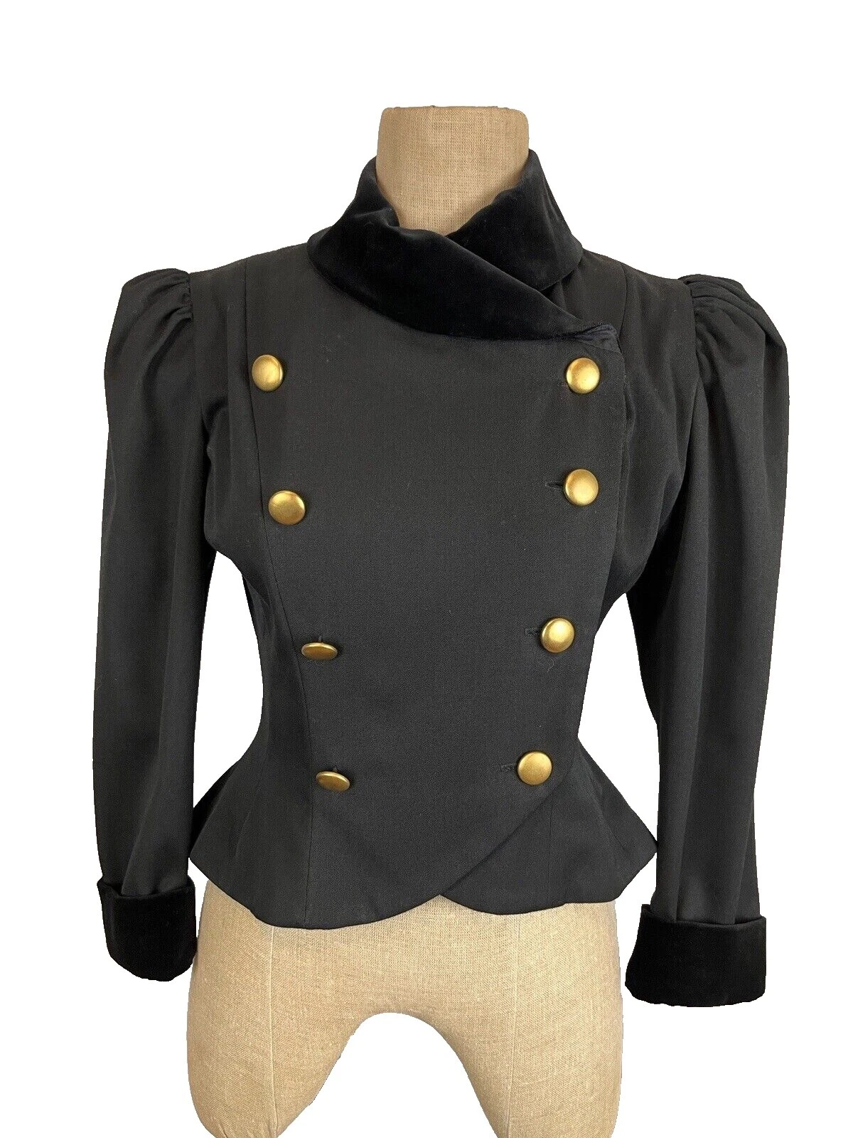 Militar/granjera 1980s 100% LANA Ropa Vintage para Mujeres