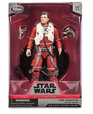 Disney Star Wars Poe Dameron Elite Series Die Cast 6.5'' Action Figure weighs~1# 