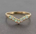 2.20Ct Oval Cut Simulated Fire Opal Curved Wedding Ring 14K Yellow Gold Plated