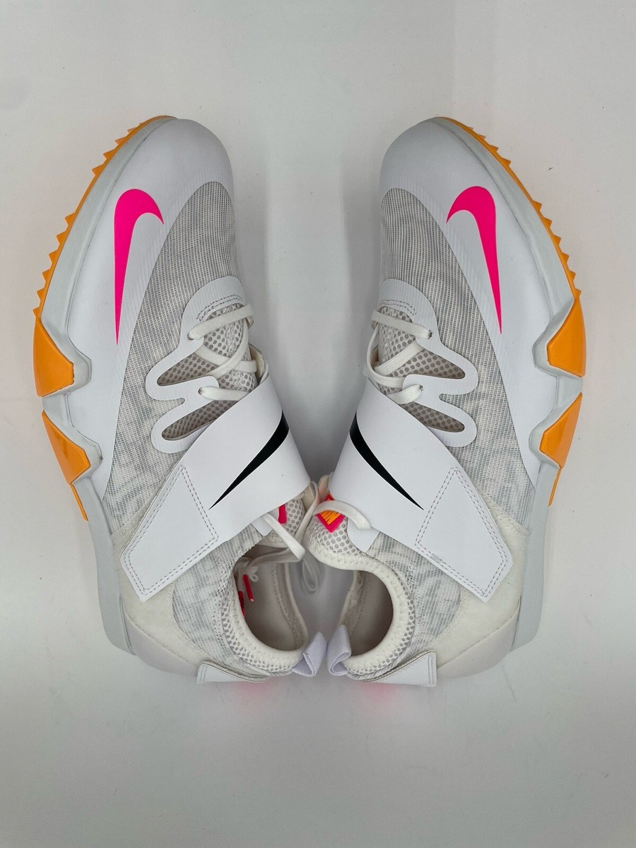 Men's Nike Zoom Pole Vault Elite 3 Track Spikes White Orange