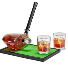 Golf Gifts for Men Kollea Golf Club Whiskey Decanter with Golf Ball Shot Glas...