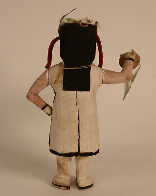 Hopi Konin Supi Kachina / Katsina Doll with shield and feathers