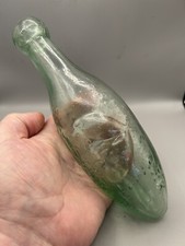 NICE 1870S TEN OUNCE TORPEDO BOTTLE HUNT SON & CO STEAM WORKS NORWICH & YARMOUTH