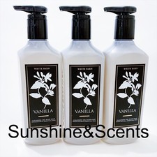 3-Pack Bath  Body Works VANILLA Cleansing Gel Hand Soap 8oz Ea WHITE BARN NEW