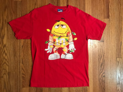 m&m red shirt