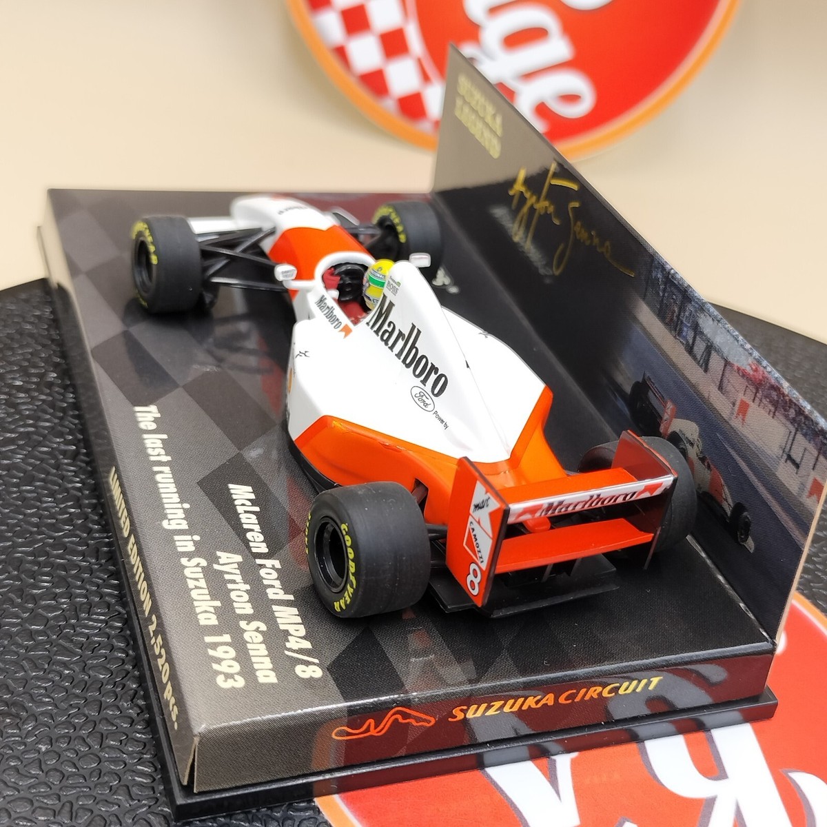 MINICHAMPS 1/43 McLaren Ford MP4/8 Ayrton Senna 1993 Suzuka MINICHAMPS 1/43 McLaren Ford MP4/8 Ayrton Senna 1993 Suzuka