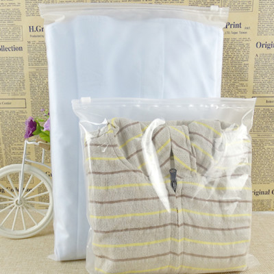 Matte Clear for Zip Clothes Self Seal Lock Plastic Bag Travel Storage Packaging