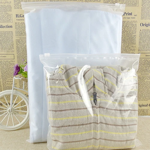Matte Clear for Zip Clothes Self Seal Lock Plastic Bag Travel Storage Packaging - Picture 1 of 12