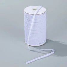 180 Yards Elastic 1/4” 6 mm White For Headband Clothing Wholesale Bulk Roll