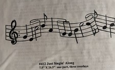 NEW MUSIC NOTES Stencil LA Stencilworks 7.5 x 26.5 Wall Decor