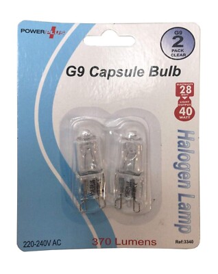 Halogen Leuchtmittel klar G9 Kapsel 28 Watt, 40 Watt - 2er Pack