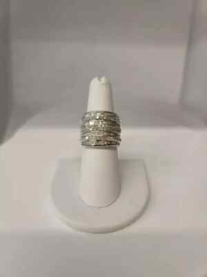 3Ct Round Lab-Created Diamond Multi Row Wedding Band Ring 14K White Gold Plated