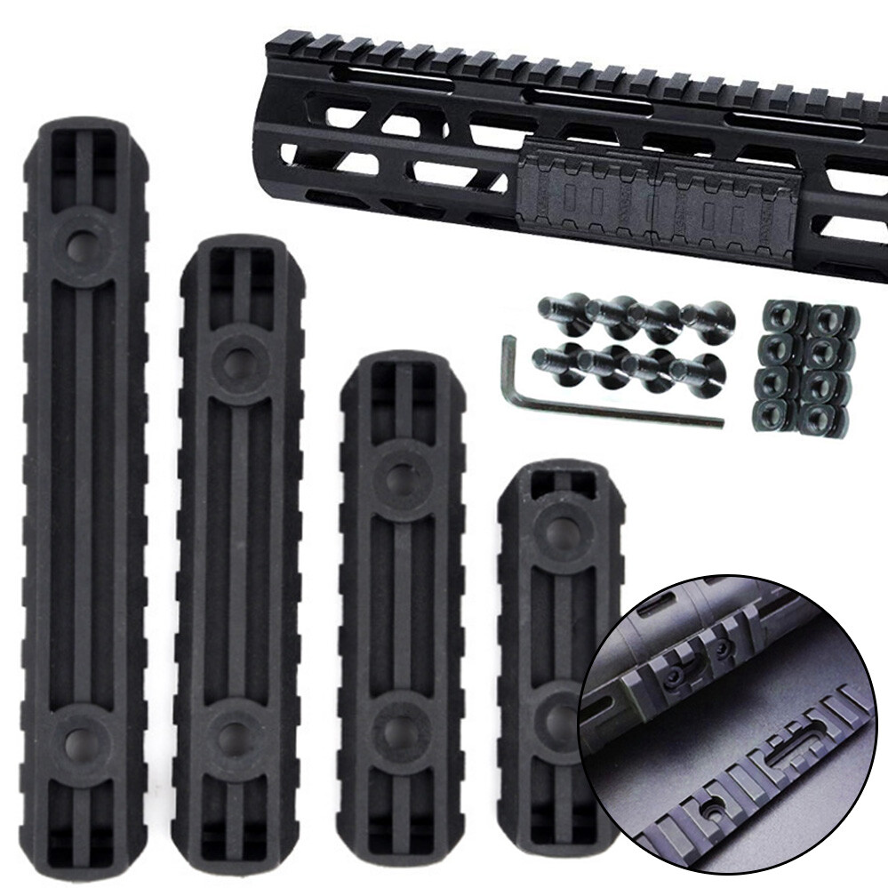 Rail Picatinny 5 Fentes – 5, 7, 9, 11, 13 Slots, Compatible M-Lok, Avec Vis Et Clé Allen, Pour Accessoires Tactiques