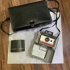 Vintage 1960's Polaroid Automatic 104 Land Camera w Case And Owners Manual