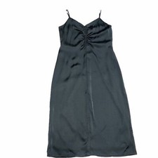 Autumn Wedding Guest Dress Size S Green Midi Slip Evening Glam 90s Vibes Express