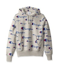 Champion REVERSE WEAVE ALL OVER PRINT Oxford Grey Pullover Men's Hoodie
