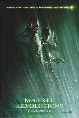 MATRIX REVOLUTIONS MOVIE POSTER DS 27x40 MORPHEUS Advance LAURENCE FISHBURNE