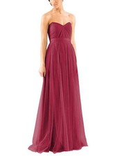 NWOT crimson Jenny Yoo  'Annabelle' Convertible Tulle Column Dress size 24