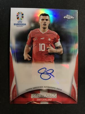 2024 Topps Chrome UEFA EURO #CA-GX Granit Xhaka Autograph