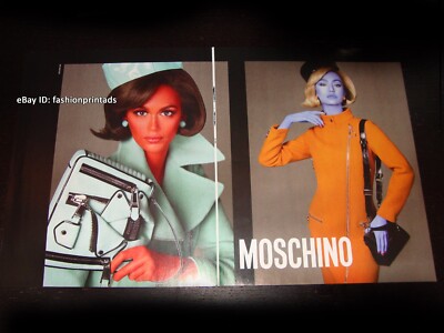 MOSCHINO 2-Page PRINT AD Fall 2018 KAIA GERBER Gigi Hadid STEVEN MEISEL