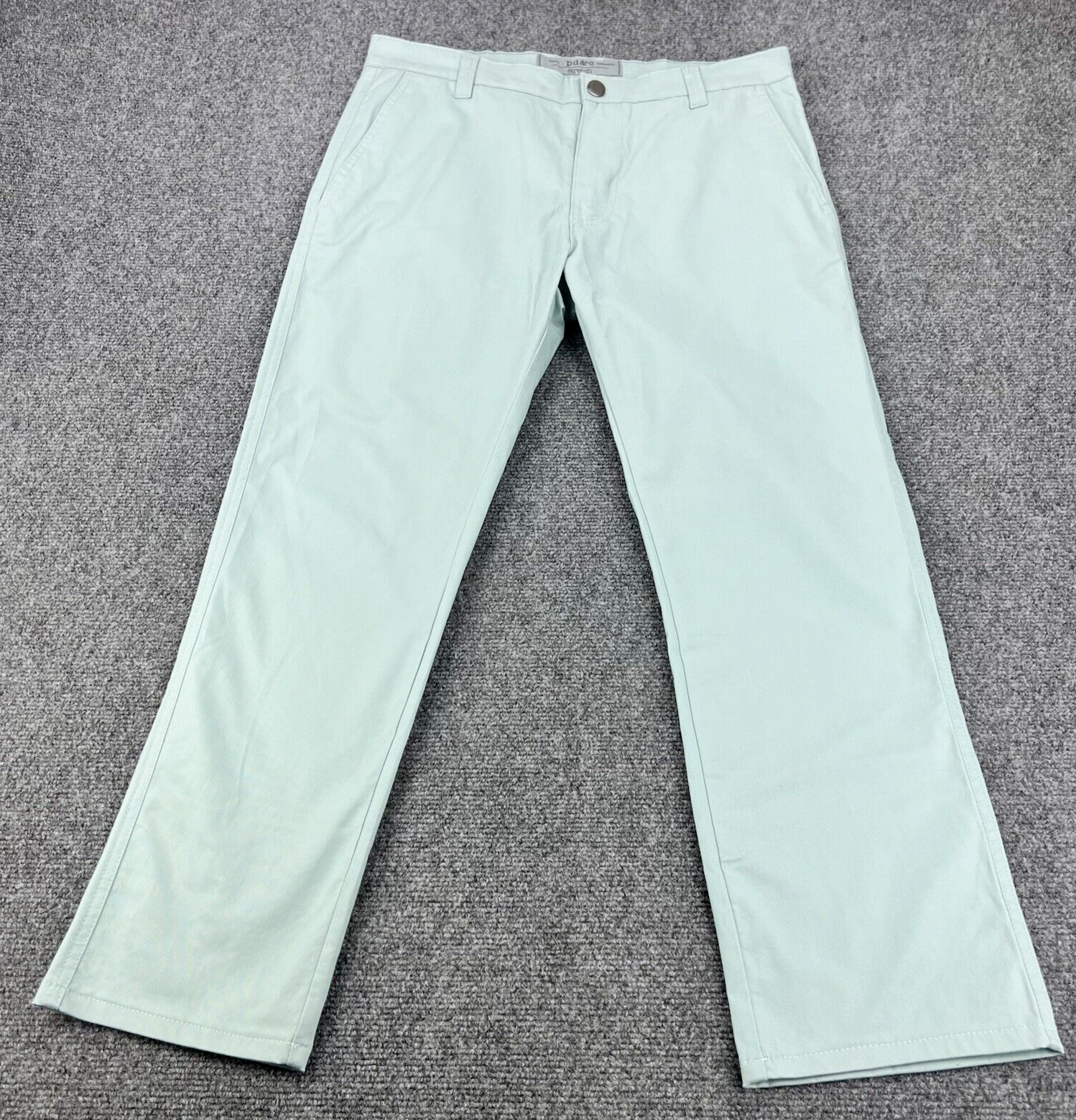 Pd&c Pants Mens 32x30 Green Slim Fit Stretch Khaki 5 Pocket Work Casual