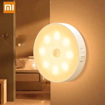 Night Light With Motion Sensor Rechargeable USB Kitchen Cabinet Stair Lam