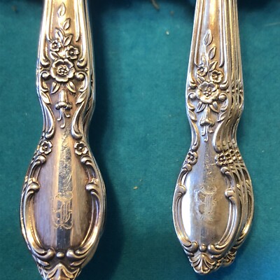 52pc. Wm Rogers & Son IS Silverplate VICTORIAN ROSE FLATWARE SET