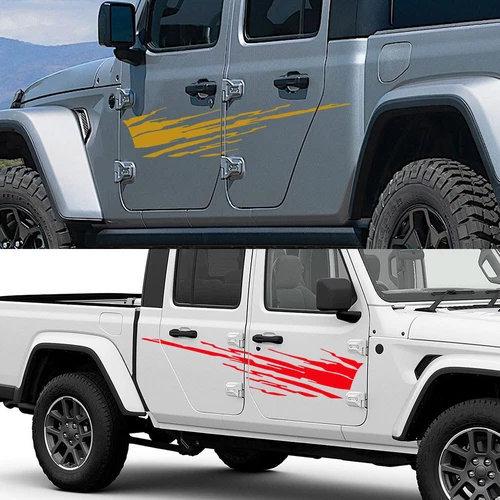 Mud Splash Stripe Graphics Car Sticker For Jeep Gladiator 2Sides Decals Vinyl - Bild 1 von 8