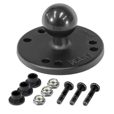 RAM Mount 2.5'' Round Adapter Base with 1'' Ball for Raymarine Dragonfly