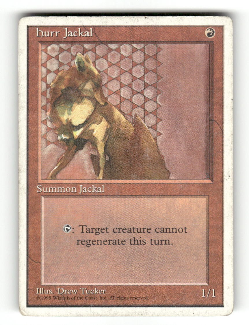 Hurr Jackal Rare Fourth Edition Magic: The Gathering Near Mint
