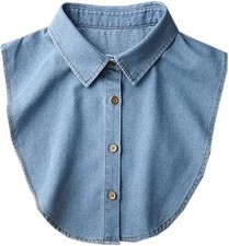 Denim Fake Collar Shirt Detachable,Versatile ...