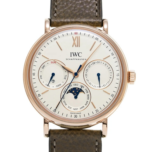 IWC Portofino IW344602 40mm RedGold Silver Wristwatch #WW543