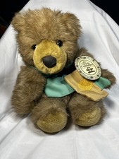 Vintage 1988 Classic Cuddables Teddy Bear Plush Green Apron Accessories NWT