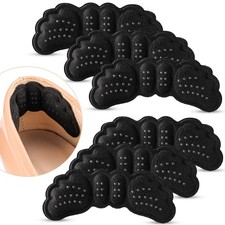 6 Pairs Heel Pads for Shoes: Grips Women Men - 6 Pair, A-black