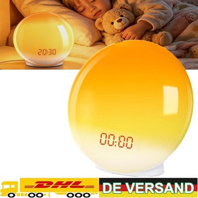 Tageslichtwecker Lichtwecker Sonnenaufgang Wake Up Light Doppelalarm USB DHL