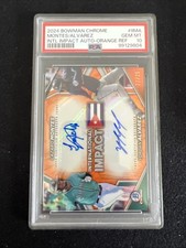 2024 Bowman Chrome Lazaro Montes / Yordan Alvarez Dual Orange Auto /25 PSA 10 ⚾️