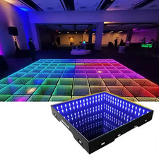 100pc Magnetic LED Dance Floor 20x20ft RGB Wireless w/ Flight Cases - used once